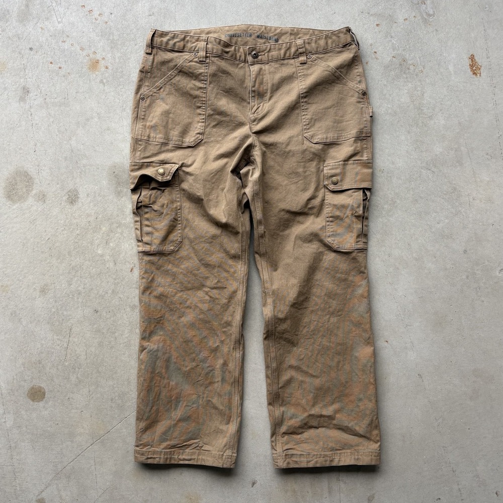 Duluth Trading Co Womens 16x29 Fire Hose Cargo Work Pants Curvesetter Brown